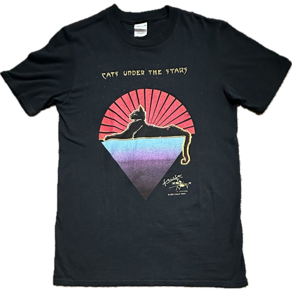 1978 Stanley Mouse "Cats Under The Stars" T-shirt Jerry Garcia Band Shirt Small